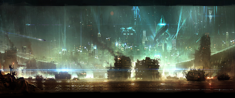 Illustration for article titled An Exclusive Look at the Stunning Concept Art Behind Cloud Atlas' Future Seoul